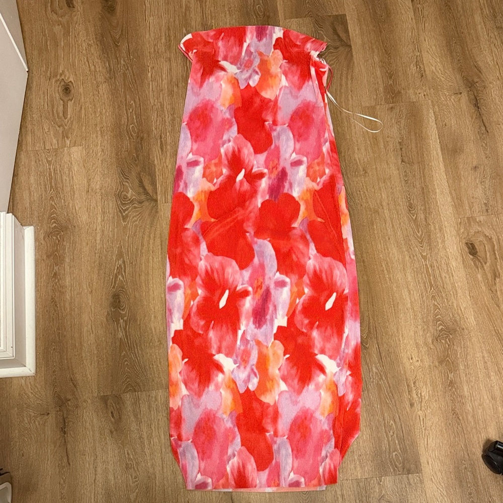 Hello Molly Floral Red and Pink Dress